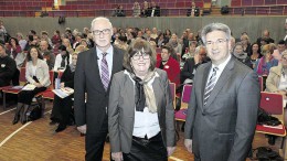 Bernd Passier von der Agentur für Arbeit (l.), Susanne Twesten