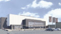So soll die Lüneburger Arena, die bis zu 3500 Zuschauer aufnehmen kann, nach aktuellen Plänen aussehen. Grafik: Landkreis Lüneburg / Architekturbüro Bocklage & Buddelmeyer